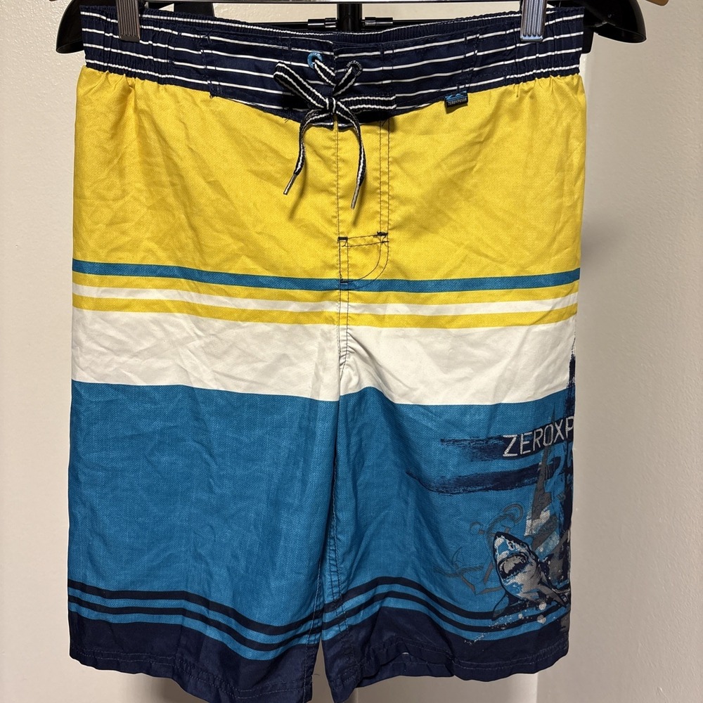 Men's ZEROXPOSUR Board Shorts Swim Shorts  Yellow‎ & BLUE SHARK Neon Size XXL